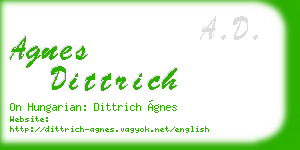 agnes dittrich business card